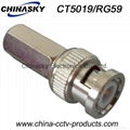Male Twist-on CCTV BNC Connector for RG59 Cable (CT5019/RG59)