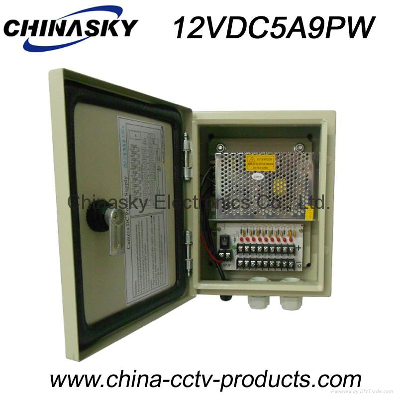 Waterproof CCTV Camera Power Supply Box (12VDC5A9PW ) Chinasky (China Manufacturer