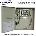  CCTV Camera Power Supply distributor with Battery Backup /UPS (12VDC3.5A4P/B)