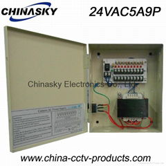 CCTV AC Power Supply Metal box 24V5A9channel(24VAC5A9P)