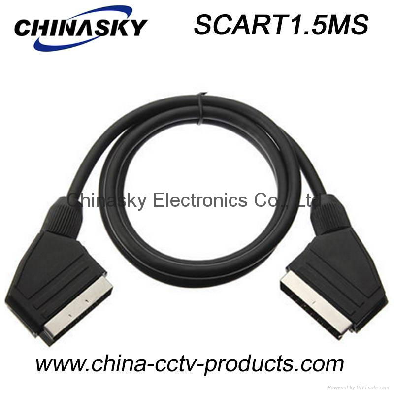 Nickle-Plated Scart Plug to Scart Plug Cable(SCART1.5MS)