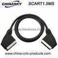 Nickle-Plated Scart Plug to Scart Plug