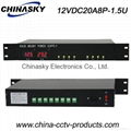 12VDC 20A 8Ch Rack Mount CCTV Power Supply (12VDC20A8P-1.5U) 1