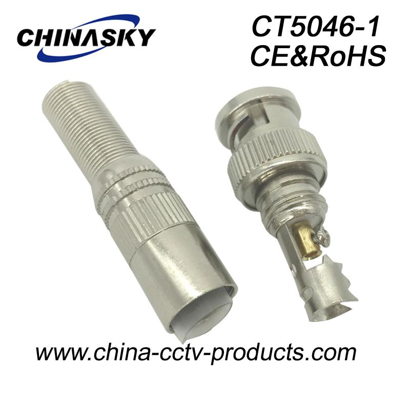 CCTV Male BNC Connector with Screw and Long Metal Boot(CT5046-1)