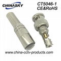 CCTV Male BNC Connector with Screw and Long Metal Boot(CT5046-1)