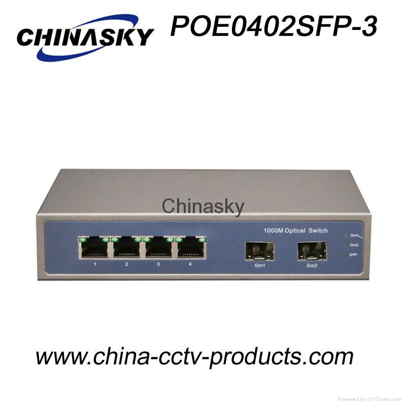 6 Port  Gigabit CCTV Security System CCTV POE Switch POE0402SFP-3