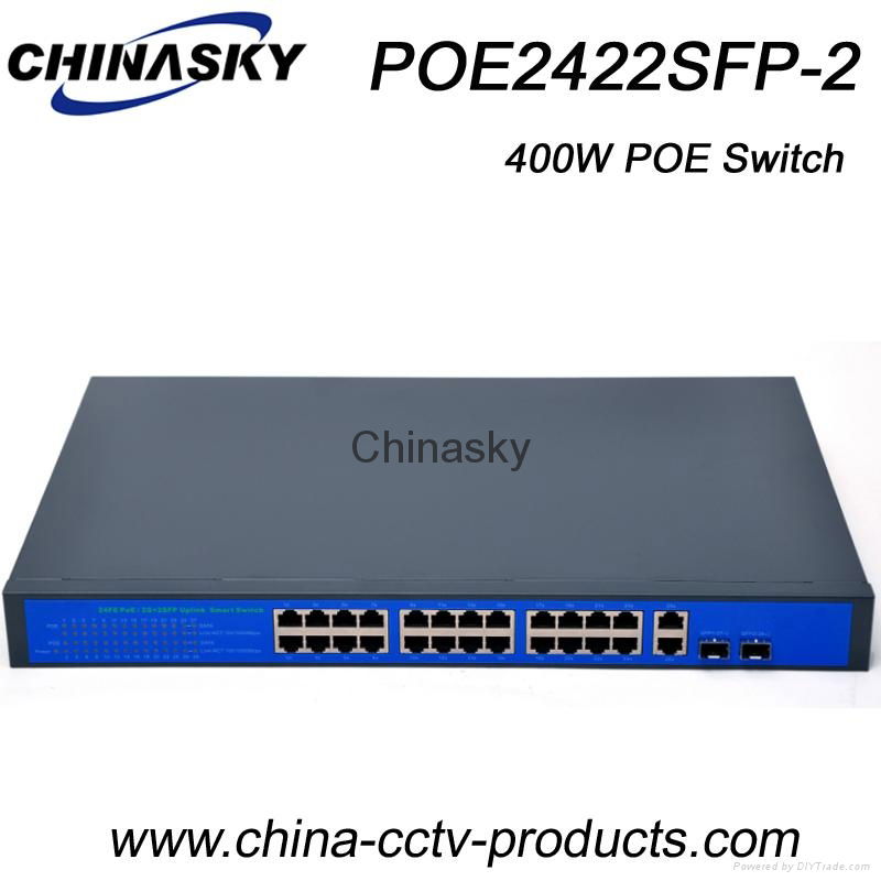 24 Ports CCTV PoE Network Switch Gigabit SFP COMBO POE2422SFP-2 COMBO