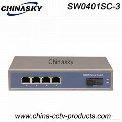 1000Mbps 1 Port Sc + 4 Port RJ45 Full Gigabit Ethernet Switch (SW0401SC-3)