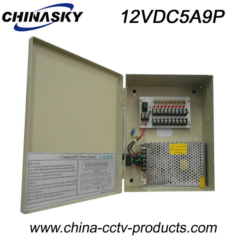 CCTV camera power supply box 12V5A9P(12VDC5A9P) 2