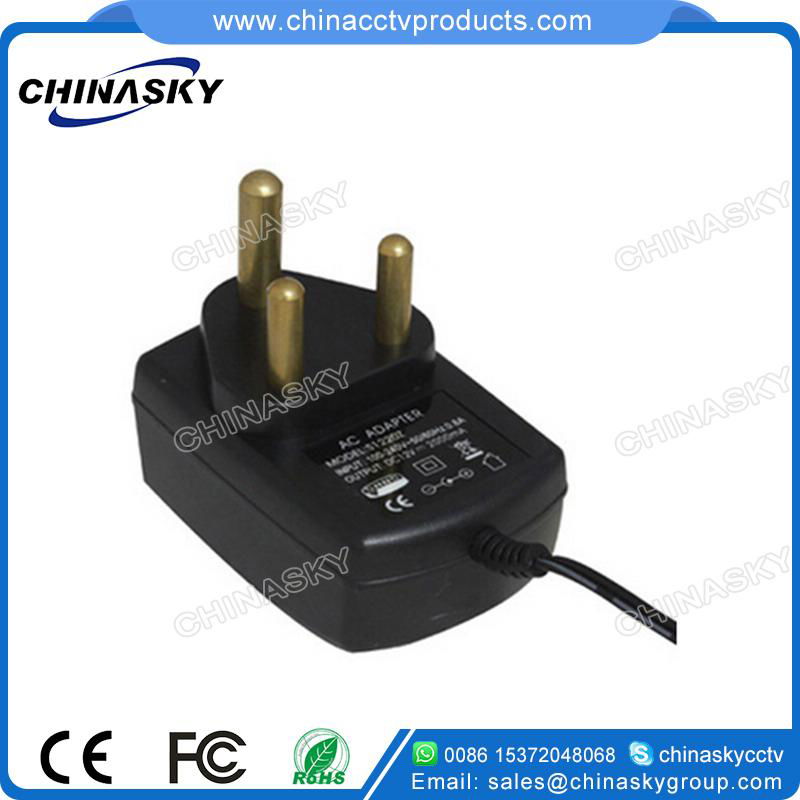 CCTV Power Adapter 12VDC 1A, South African plug 3