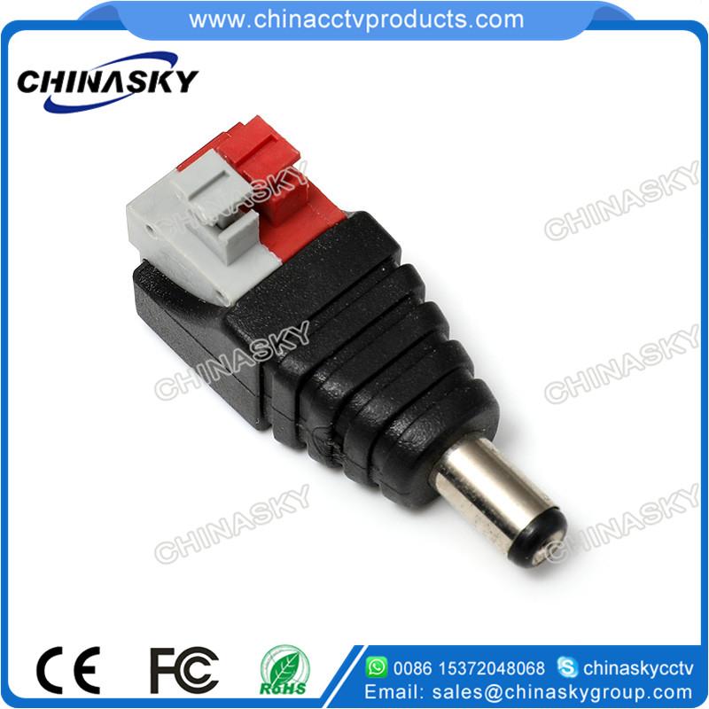 Screwless Terminal CCTV Power Jack Male Connector PC108 