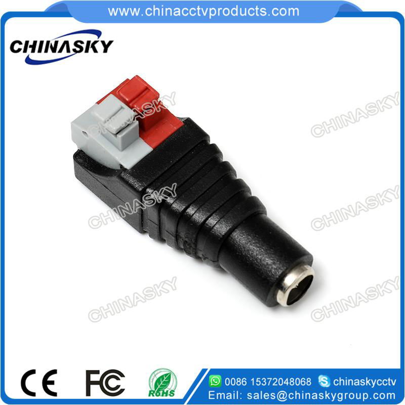 Female CCTV Power Connector with Screwsless Terminal 5.5*2.1mm PC109