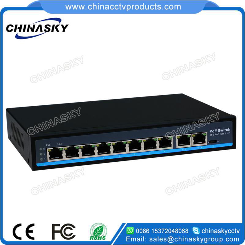 8 Port 10/100Mbps PoE Network Switch with 2 RJ-45 Uplinks POE0820BN 4