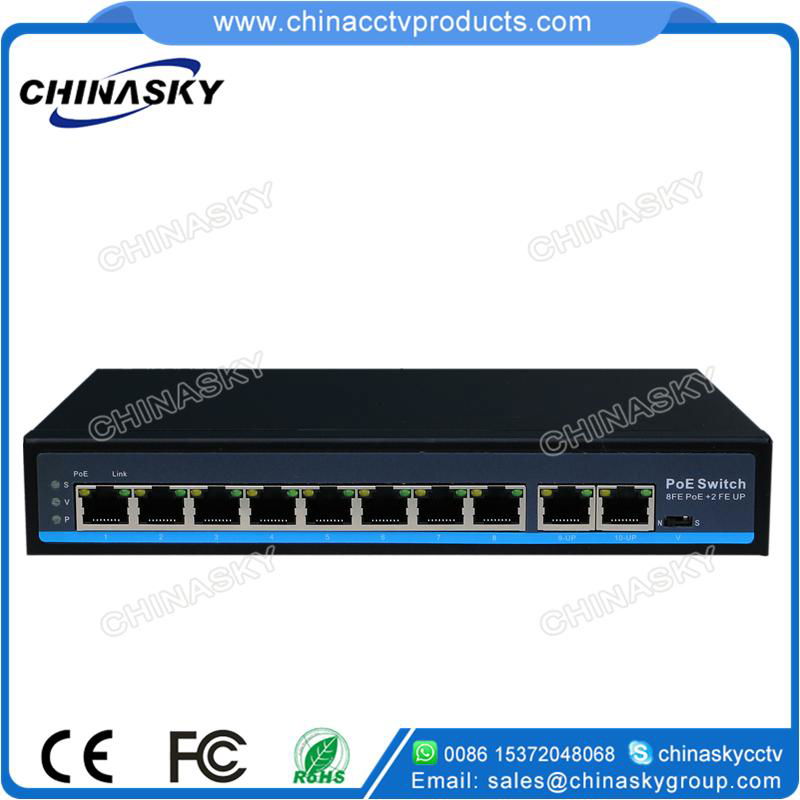 8+2 Port 10/100Mbps PoE Network Switch with 1RJ45 Uplink POE0820BNH 2