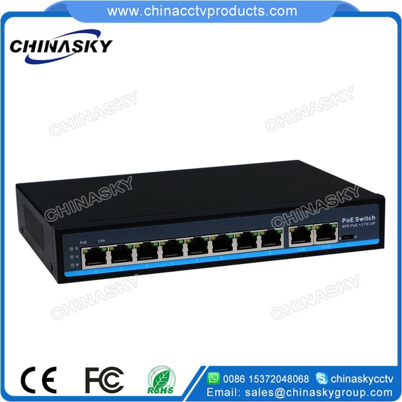 8+2 Port 10/100Mbps PoE Network Switch with 1RJ45 Uplink POE0820BNH 4