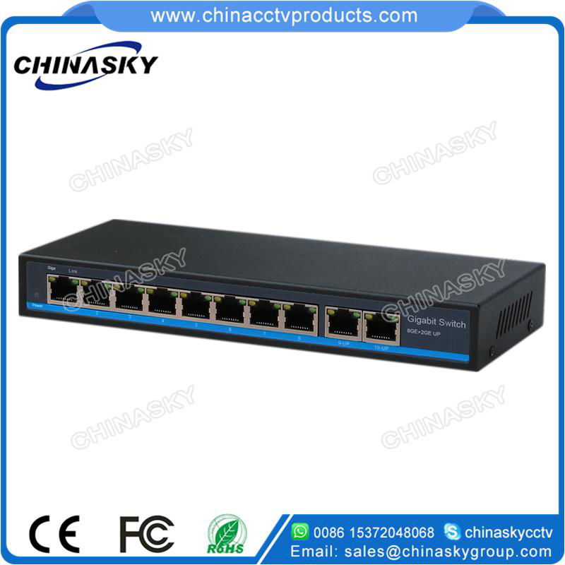 10 Port Full Gigabit PoE Network Switch POE0820BNH-3 4