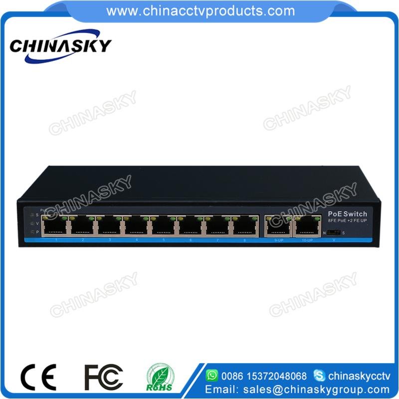 8+2 Port 10/100Mbps PoE Network Switch with 1RJ45 Uplink POE0820N