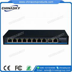 8+2 Port 10/100Mbps PoE Network Switch with 1RJ45 Uplink POE0820N