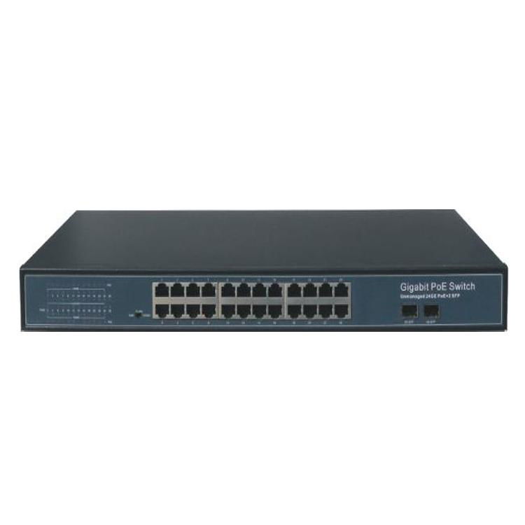 CCTV Security System 24 Ports CCTV POE Switch With Built-in Power POE2402SFP-3