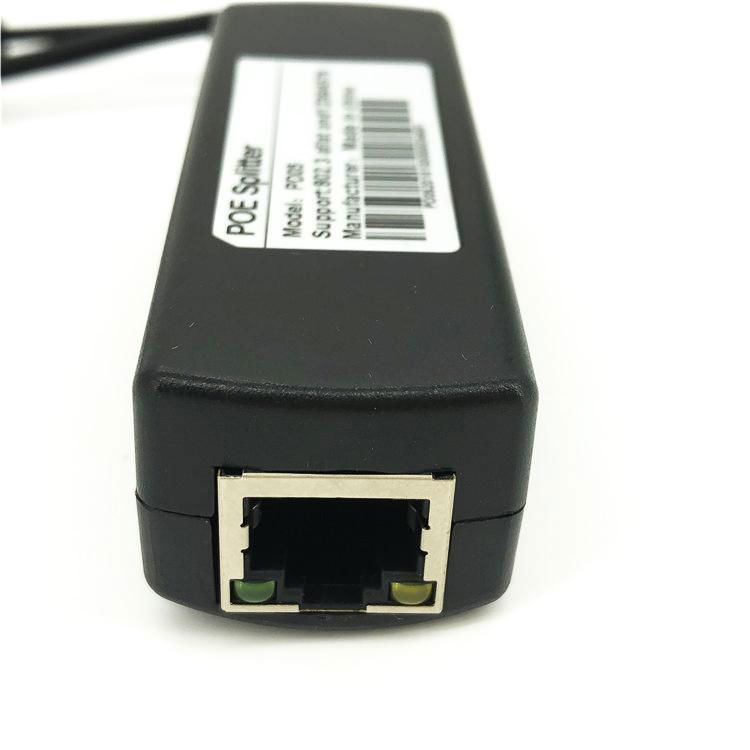 ﻿802.3af/at Pd Splitter, PoE Splitter DC12V, 10/100Mbps Isolated 5