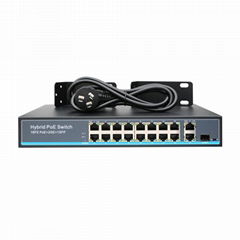 19 Ports 10/100Mbps Network PoE Switch (POE1621-2)