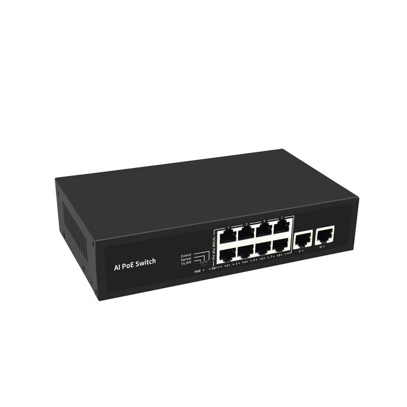 8 Port 100Mbps PoE Network Switch with 2 Ports RJ45 Uplink POE0820BR 2