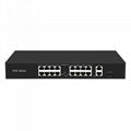 16 Ports 100Mbps PoE Network Switch with Gigabit Uplink and SFP port POE1621R- 2