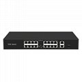 16 Ports 100Mbps PoE Network Switch with Gigabit Uplink and SFP port POE1621R-