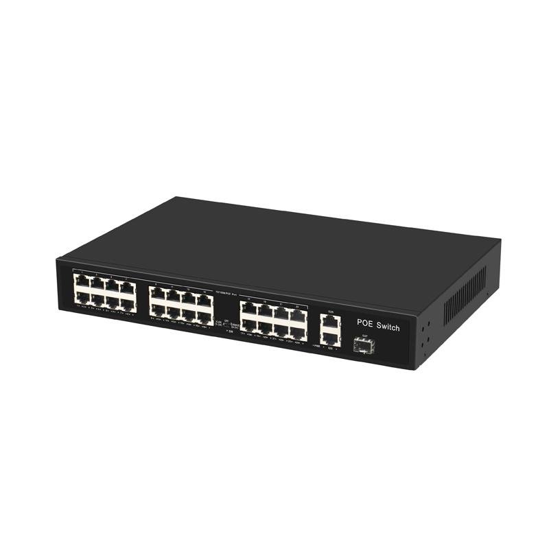 24 Port 100Mbps PoE Network Switch with Gigabit Uplink and SFP Port POE2421R-2 3