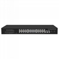 24 Port 100Mbps Managed PoE Network Switch with Gigabit Uplink and SFP port  1