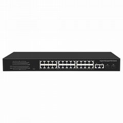 24 Port 100Mbps Managed PoE Network Switch with Gigabit Uplink and SFP port