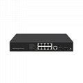 8 Port 1000Mbps Managed PoE Network Switch with 2 SFP port POE0802MR