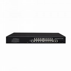 16 Port 1000Mbps Managed PoE Network Switch with Gigabit Uplink and SFP port