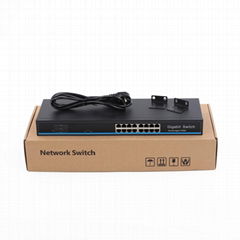 16 Ports 10/100/1000Mbps Ethernet Switch with RJ45 port (SW16G)