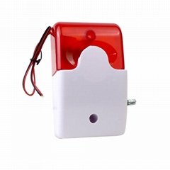 Wired outdoor siren strobe alarm with flash 110DB SH-103A