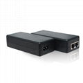 Dual 2 Port Power over Ethernet Gigabit PoE Injector 48w 802.3af/at/POE++ 5