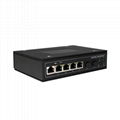 OEM 250m 4 8ports CCTV Unmanaged Managed Industrial Network Ethernet PoE Switch 