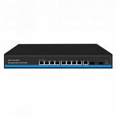 Managed 8 ports 1000Mbps Solar PoE switch for 24V and 48V with 2 SFP Ports