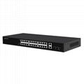 OEM Factory Price 28 Ports 10/100/1000Mbps Network PoE Switch SFP Gigabit Switch