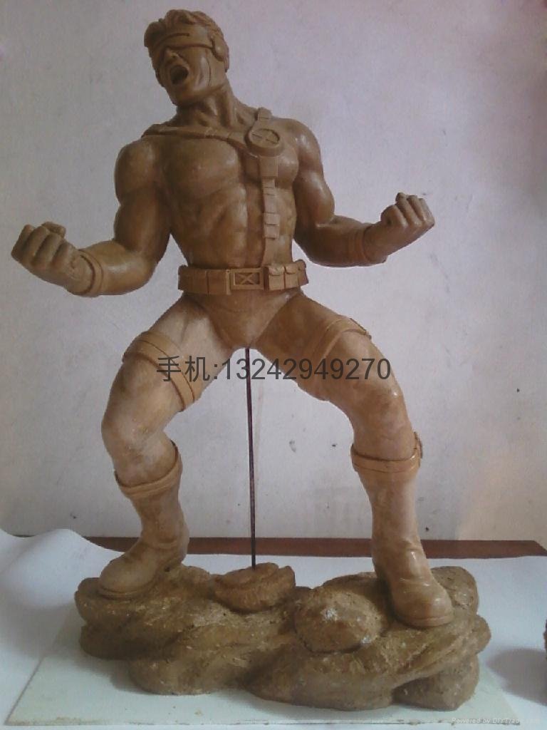 Figure carved mud Shouban 4