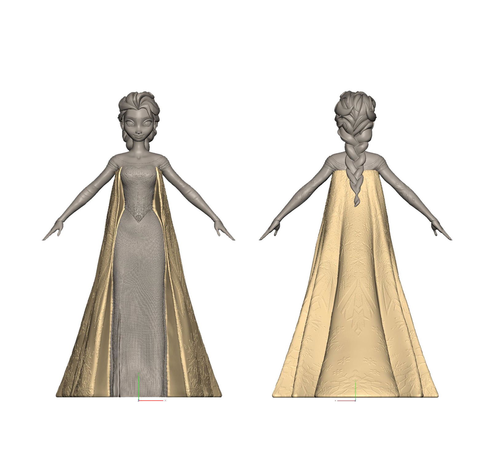 3D drawing of Disney Snow Princess 2