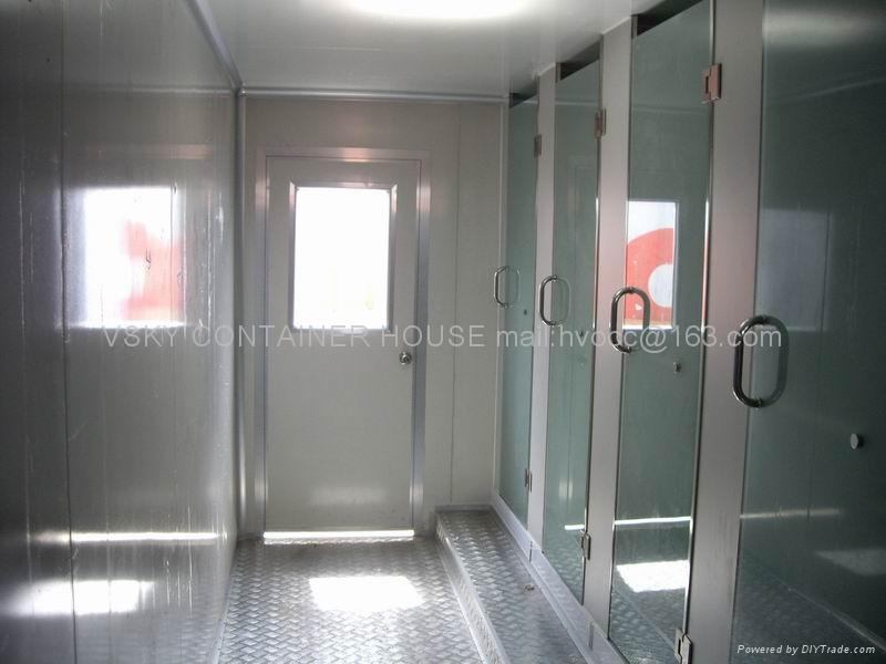 Container house with bathroom and shower