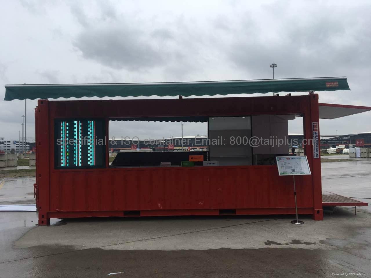 20ft steel structure moveable container bar coffe stop 2