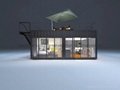  4 of 10ft steel structure moveable steel frame prefabricate container house