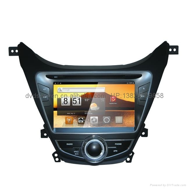 現代伊蘭特 專車專用 8寸車載電腦智能Android2.3系統,WIFI,車載GPS,DVD