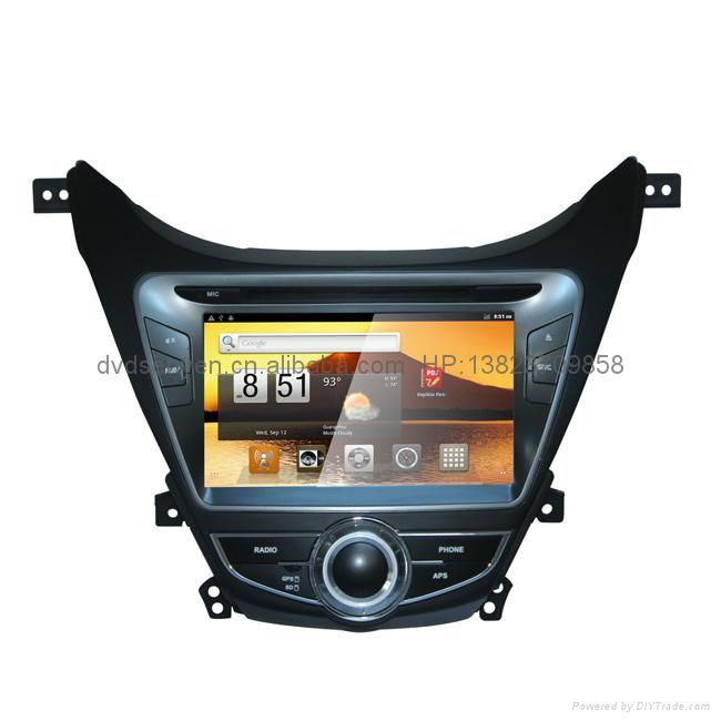 Hyundai elantra eight inches of intelligent Android2.3, car GPS, WIFI, DVD,PC