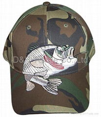 Camouflage regular baseball cap with embroidery