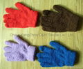  Honest quality  polar fleece Fuzzy  gloves with Embroidery