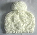 Fashion Ladies' Knitted Hat with Pompom/Crochet Hats  4