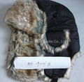 Winter Plaid Trooper Hat /Micro Fiber With Faux Fur Earflap Warm Hat 2